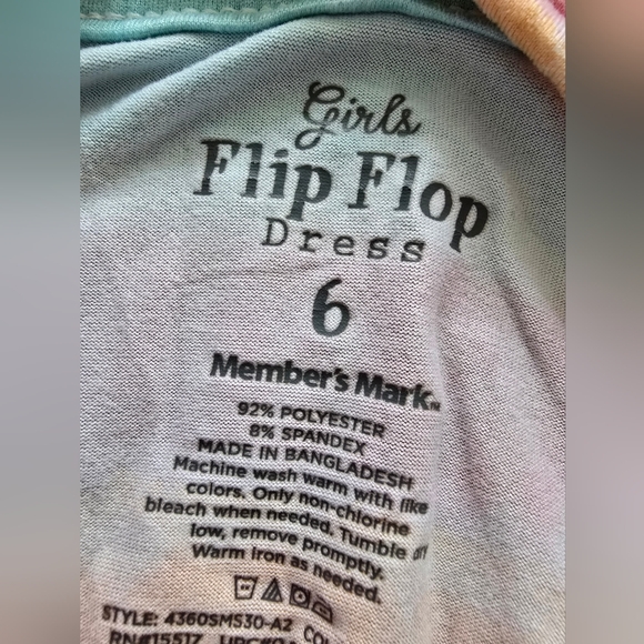 Girl Size 6 Colorful Striped Dress - Picture 2 of 2